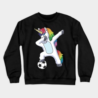 Dabbing Unicorn Soccer Crewneck Sweatshirt